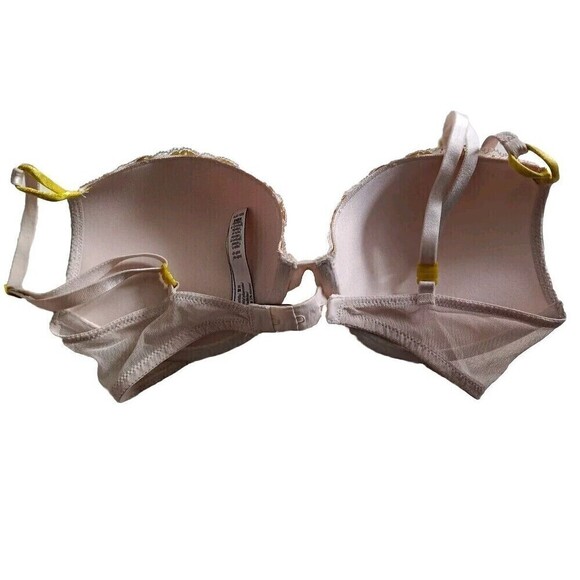 Victoria's Secret Bra Sexy Tee Push Up Floral Lace Green Beige T-Shirt P… - Picture 4 of 8